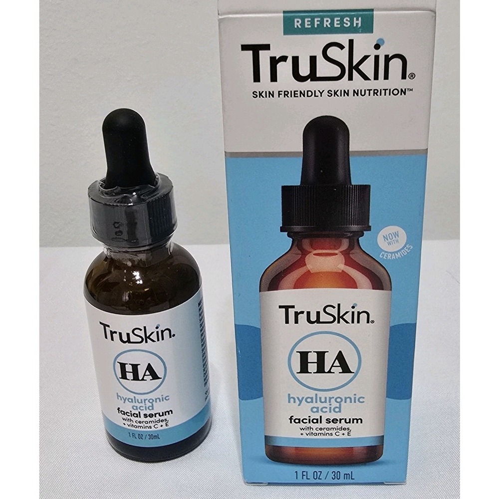 TruSkin HA Hyaluronic Acid Facial Serum W/ Vitamins C & E Face 1 Fl Oz